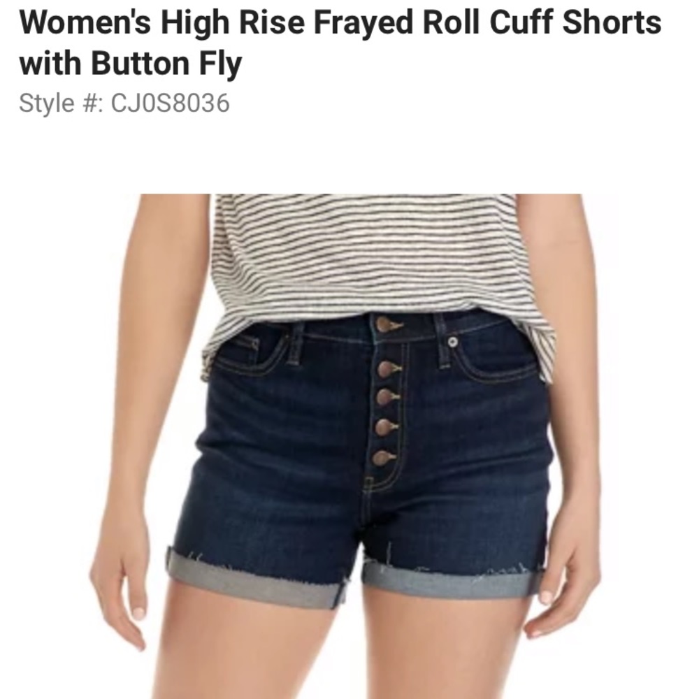 NWT high rise Calvin Klein jean shorts size 26